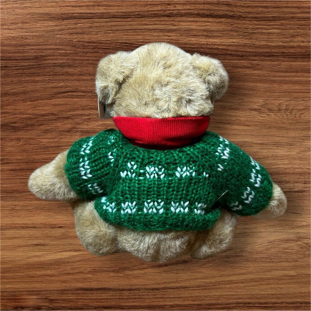 Vintage 1982 Gund Bialosky Christmas Sweater 11" Jointed Bear Christmas w/Tags - Picture 2 of 6